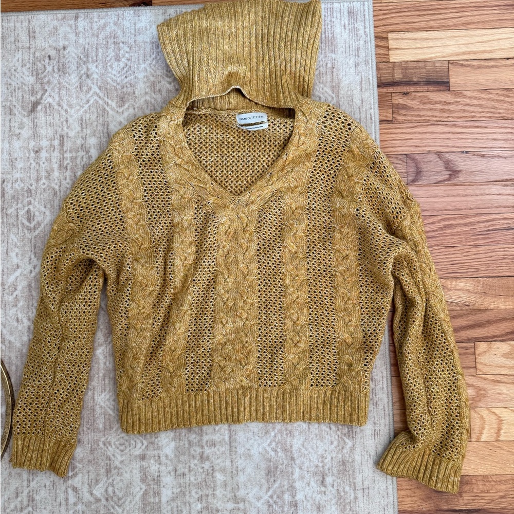 Urban Outfitters Mustard V-Neck Sweater